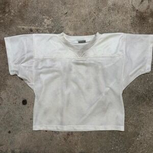 vintage team basics White cropped football jersey